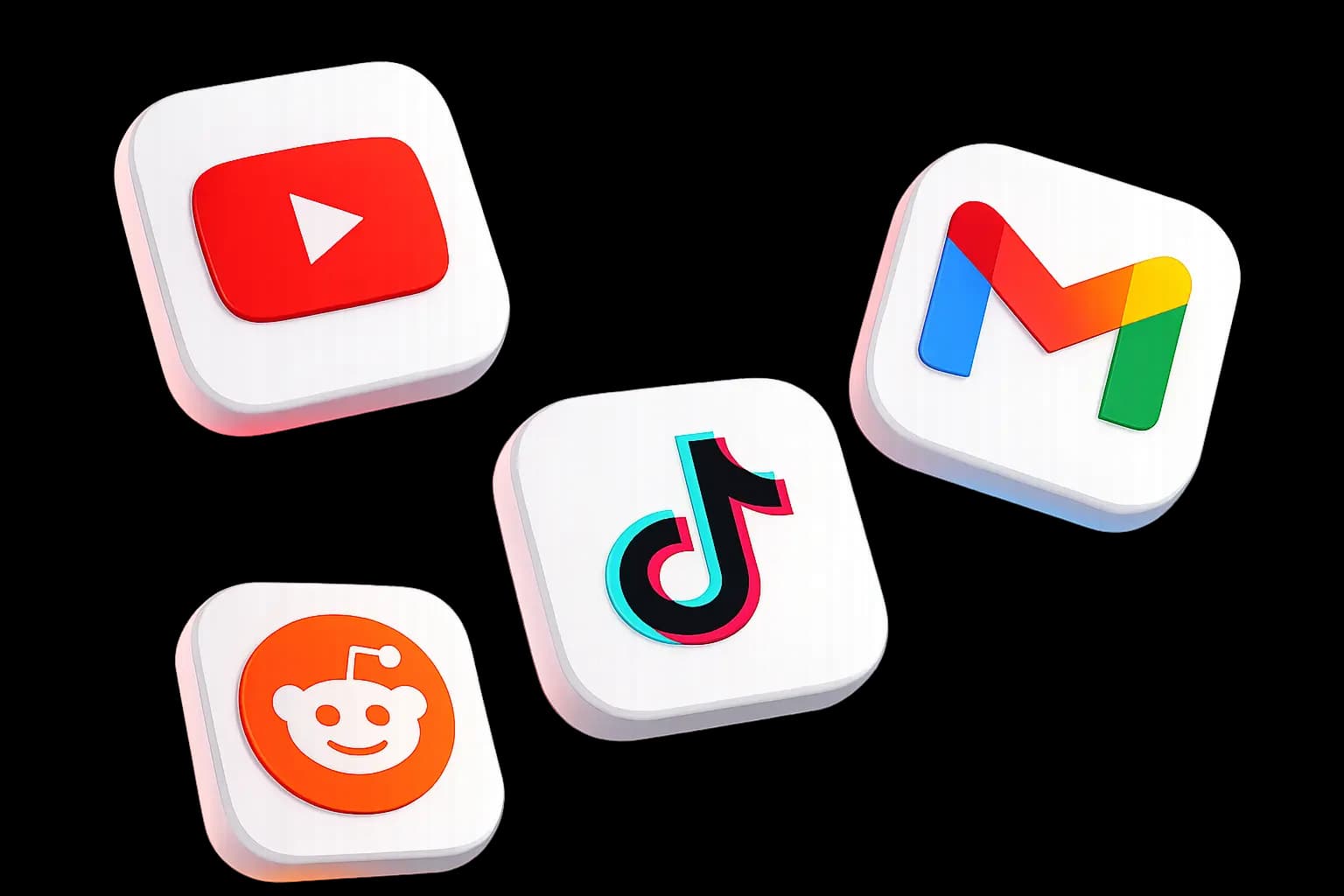 A secondary hero visual with softly lit app icon tiles.